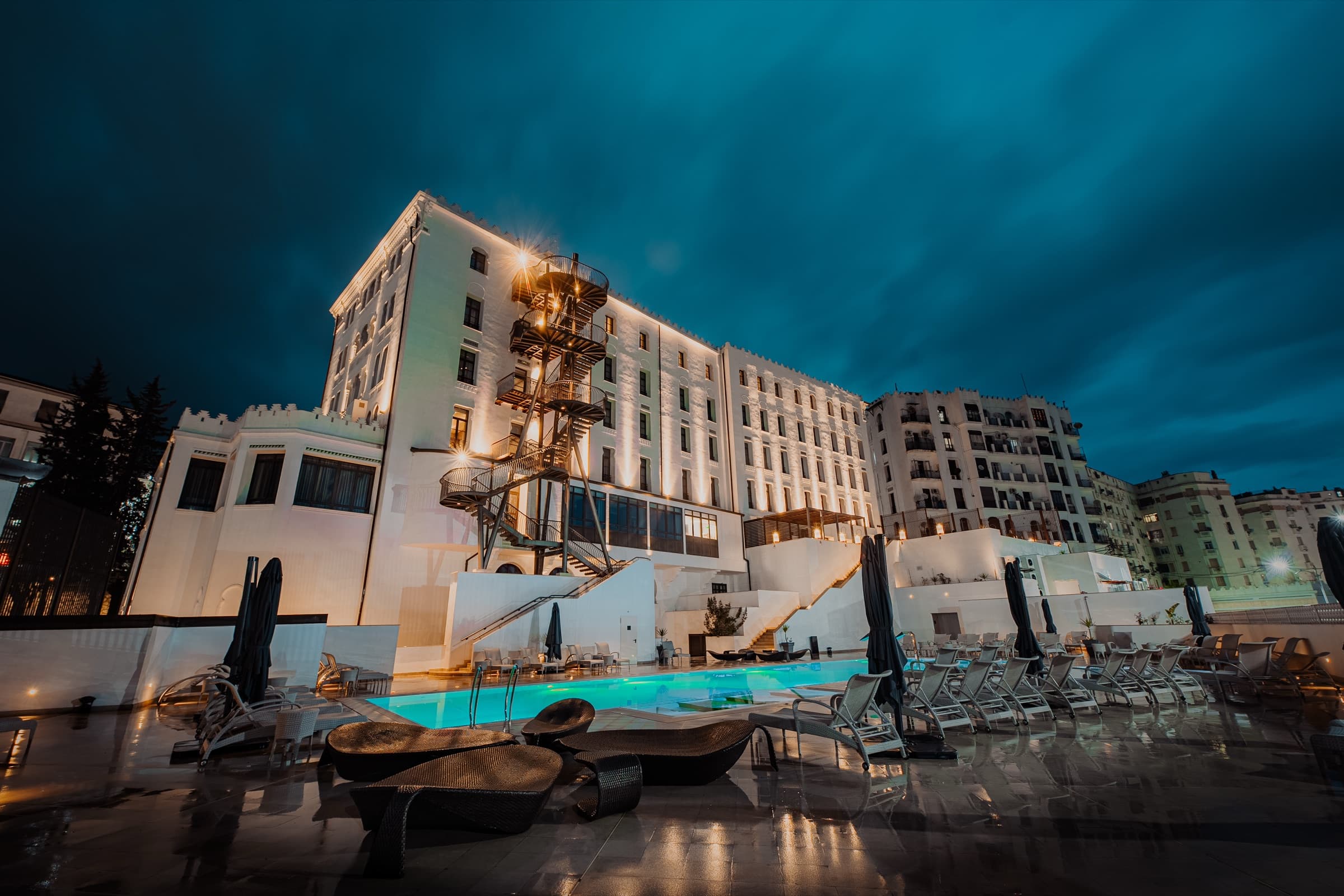 Cirta Grand Hotel at dusk